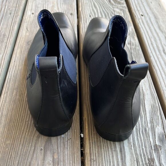 Silver Street London Chelsea unisex black leather slip on  boots - Picture 4 of 5